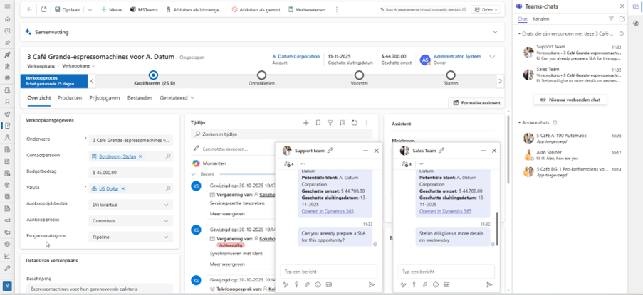 Dynamics 365 Sales Teams Integratie | dtnext