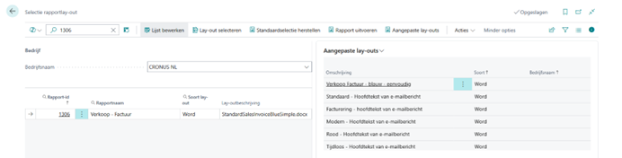 Rapportages in Business Central: Word En Excel Lay Outs